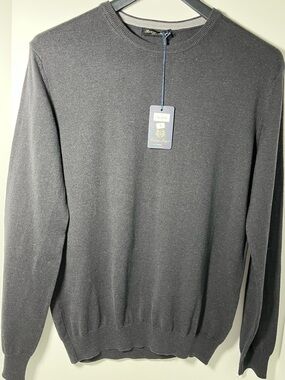 Lorenzo Magni Italy Cotton/Cashmere LS Crewneck Full Fashion Knit Sweater